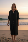 The Shoreline Linen Shirt Dress